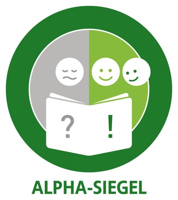 Die Beratungsstelle trägt das Alpha-Siegel und hat sich auf Menschen mit Lese- und Schreibschwierigkeiten eingestellt