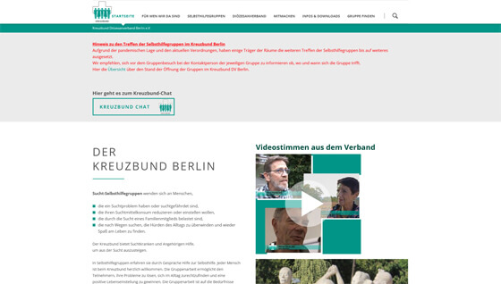 Screenshot Kreuzbund Diözesanverband Berlin e.V.