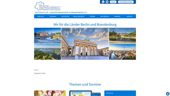 Screenshot Deutsche ILCO e.V. , Landesverband Berlin