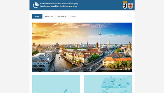 Screenshot Bundesverband für Osteoporose e.V. (BfO), Landesverband Berlin/Brandenburg