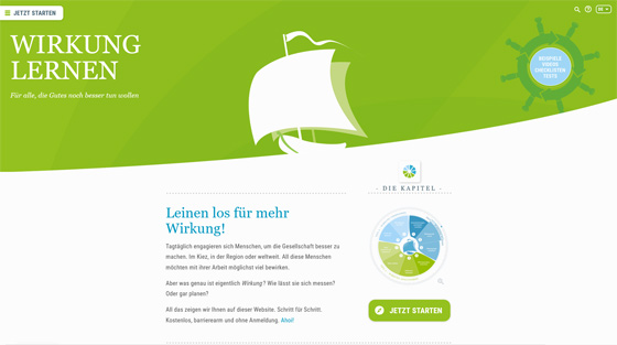 Screenshot der Webseite www.wirkung-lernen.de
